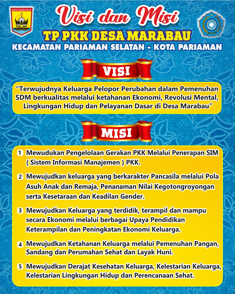 Visi Misi TP PKK Desa Marabau